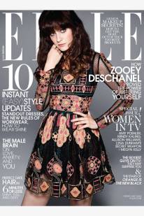 Zooey Deschanel covers Elle US February 2014