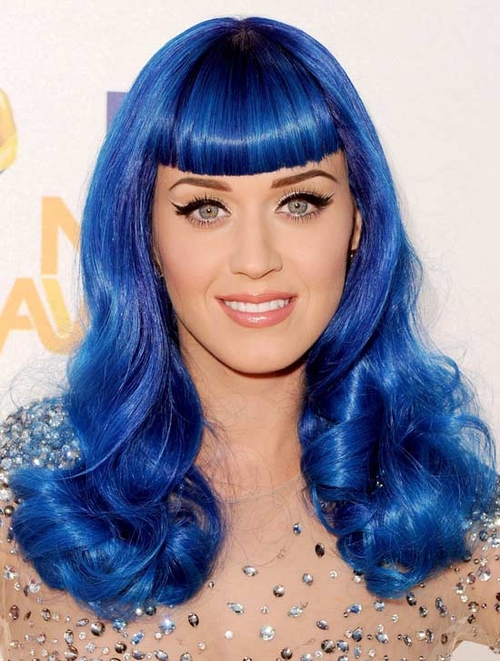 Katy-Perry-Blue-Hairstyle  Beyond Celebrity